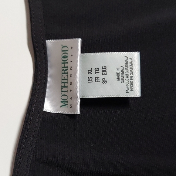 Motherhood Maternity Sleeveless V-Neck Maxi Dress w/ Tie Waist Black  XL - Picture 5 of 9